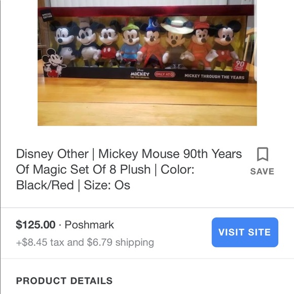 Mickey Mouse 90th Anniversary Plush Dolls - Picture 6 of 8